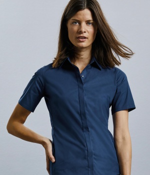 Dámská košile s krátkým rukávem Russell Collection (R-961F-0)