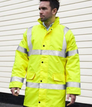 Bezpečností bunda Result Hi Viz Motorway Coat (R218X)