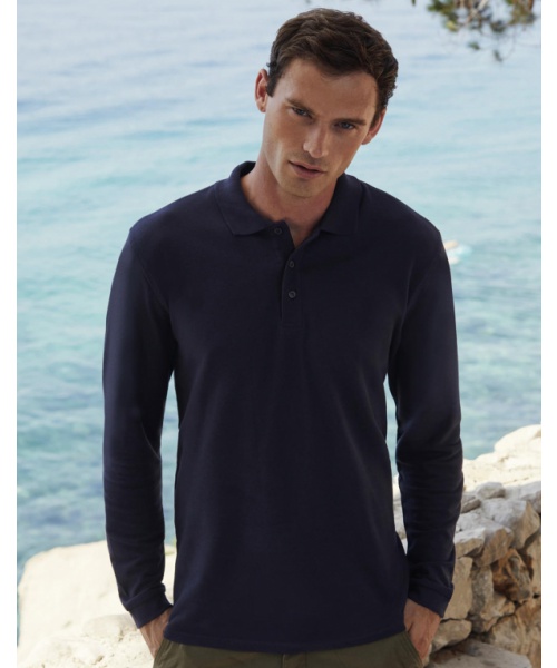 DoRachoty.cz - Pánské POLO triko s dlouhým rukávem Fruit of the Loom Premium Long Sleeve Polo