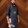 Bistro zástěra s laclem v denim stylu Premier Workwear PR136